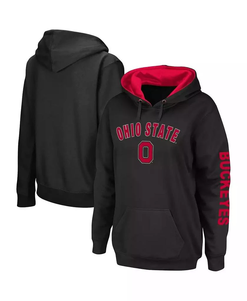 商品Colosseum|Women's Black Ohio State Buckeyes Loud and Proud Pullover Hoodie,价格¥271,第1张图片