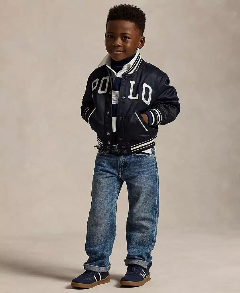 商品Ralph Lauren|Toddler and Little Boys Logo Twill Baseball Jacket,价格¥808,第3张图片详细描述