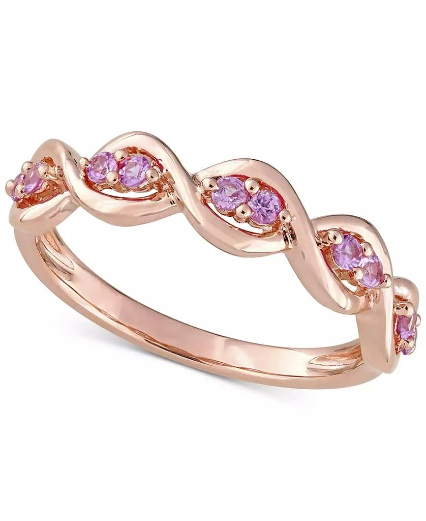 商品Macy's|Pink Sapphire Wavy Ring (1/3 ct. t.w.) in 14k Rose Gold,价格¥5693,第1张图片