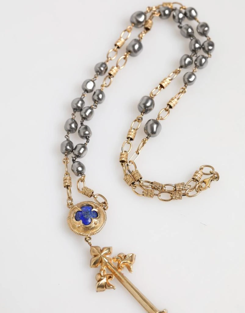 商品Dolce & Gabbana|Dolce & Gabbana Gold Tone Beaded Chain Religious Cross Necklace,价格¥4740,第4张图片详细描述