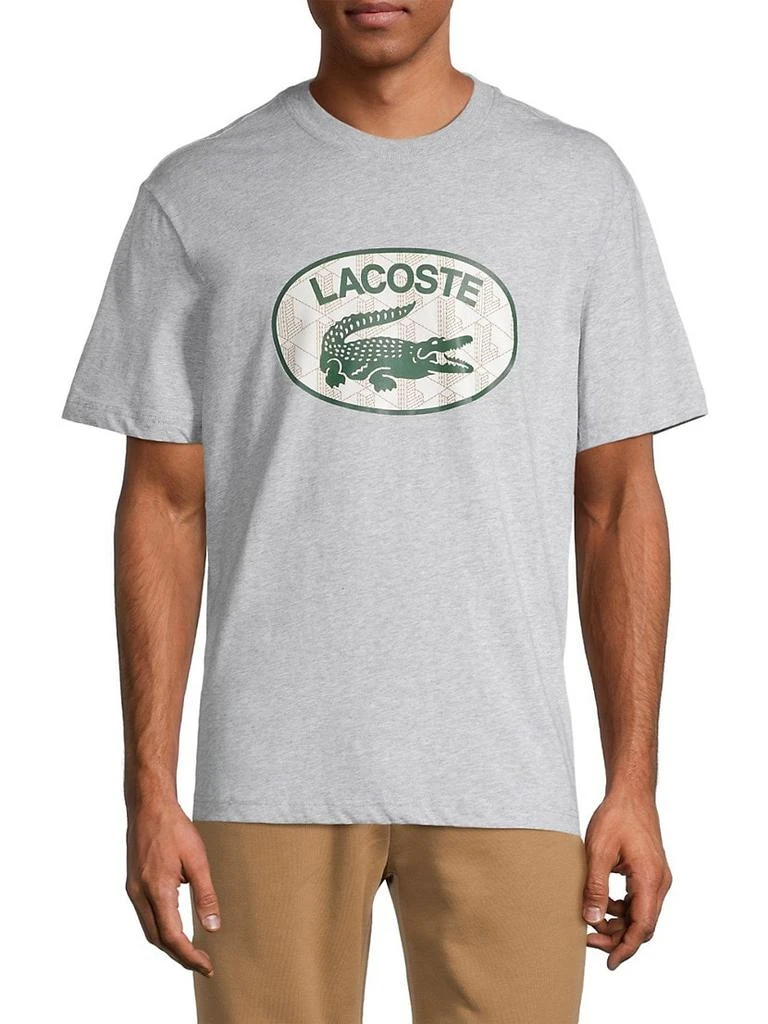 商品Lacoste|Regular-Fit Branded Monogram Print T-Shirt,价格¥394,第3张图片详细描述