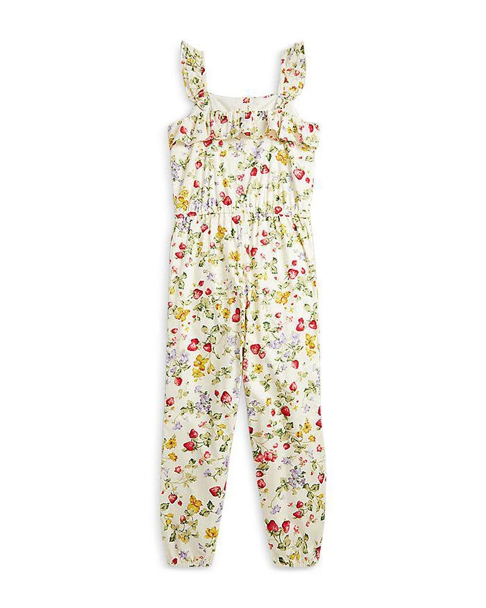 商品Ralph Lauren|Girls' Floral Smocked Cotton Batiste Jumpsuit - Big Kid,价格¥381,第4张图片详细描述
