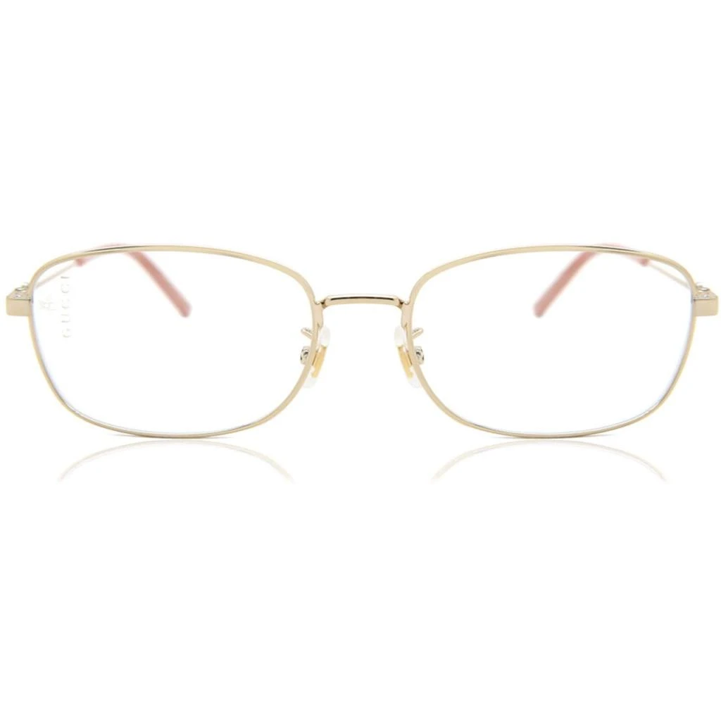 商品Gucci|Gucci Women's Eyeglasses - Gold Rectangular Full-Rim Metal Frame | GUCCI GG0444O 1,价格¥1246,第2张图片详细描述