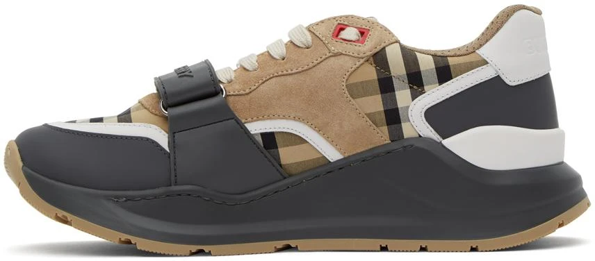 商品Burberry|Beige Check Ramsay Sneakers,价格¥3666,第3张图片�详细描述