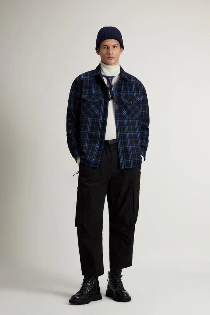 商品Woolrich|Wool Blend Oxbow Flannel Overshirt - Made in USA - Men - Blue,价格¥1554,第2张图片详细描述