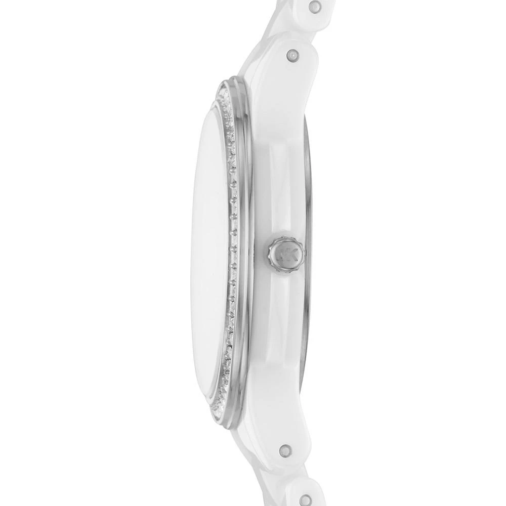 商品Michael Kors|Women's Mini Runway White Ceramic Bracelet Watch 28mm,价格¥1788,第2张图片详细描述