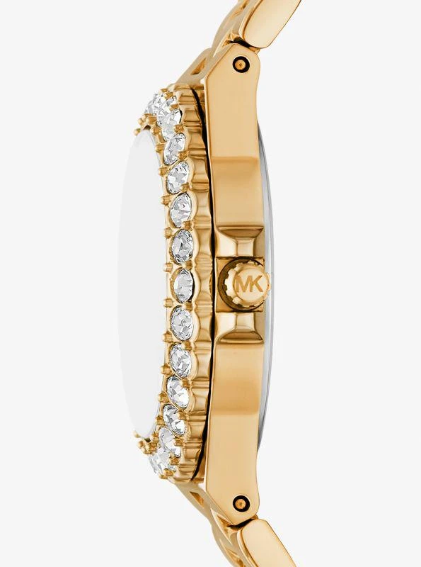 商品Michael Kors|Mini Lennox Animal Pavé Gold-Tone Watch,价格¥1188,第2张图片详细描述