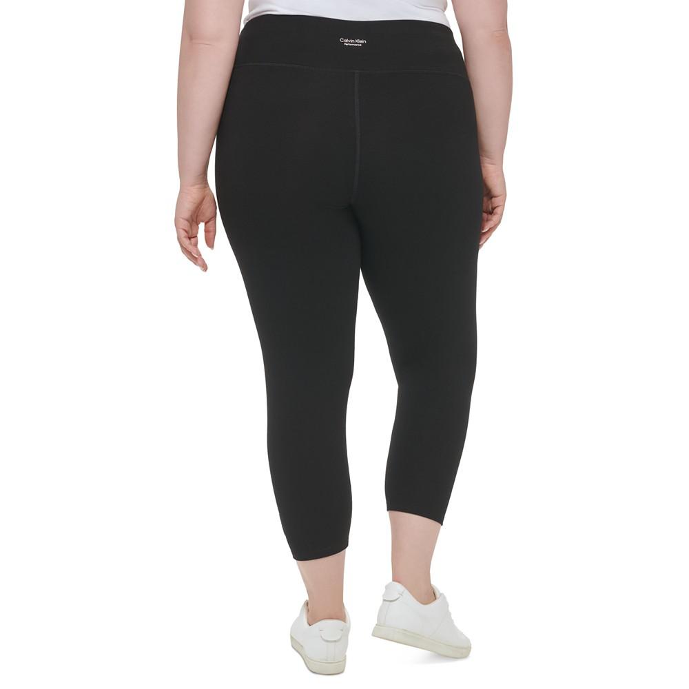 Plus Size Pull-On High Rise Logo Leggings商品第2张图片规格展示