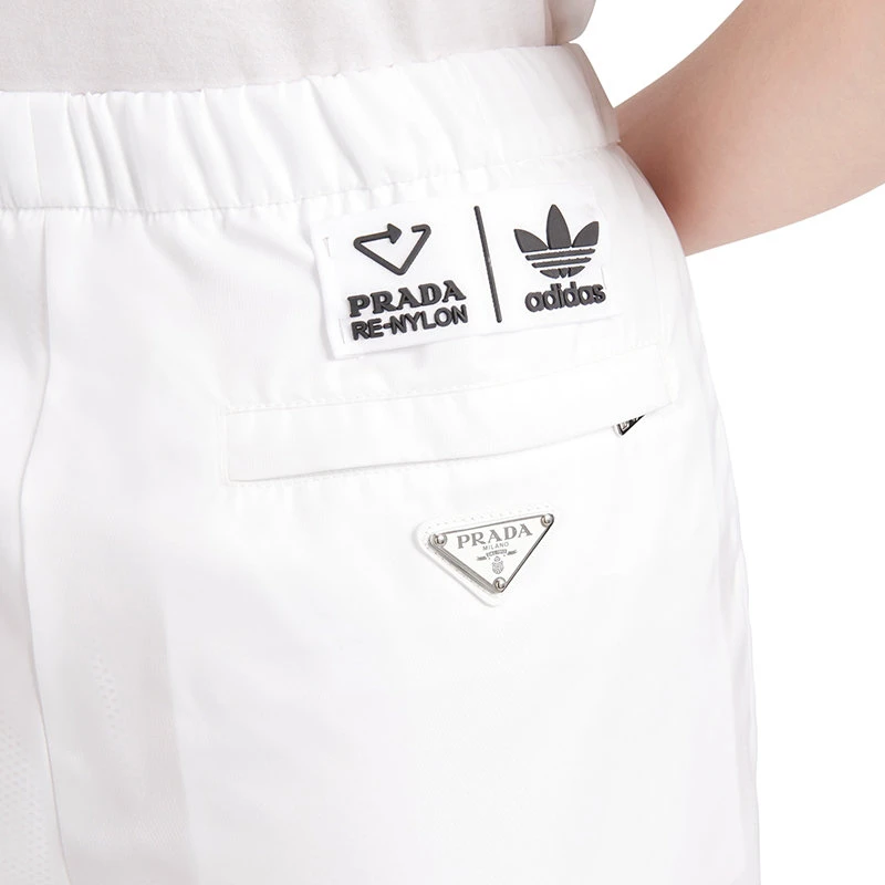 商品Prada|【预售3-7天】普拉达  ADIDAS联名系列 男女同款白色再生尼龙运动裤SPH155_1WQ8_F0AA1_S_212,价格¥7344,第6张图片详细描述