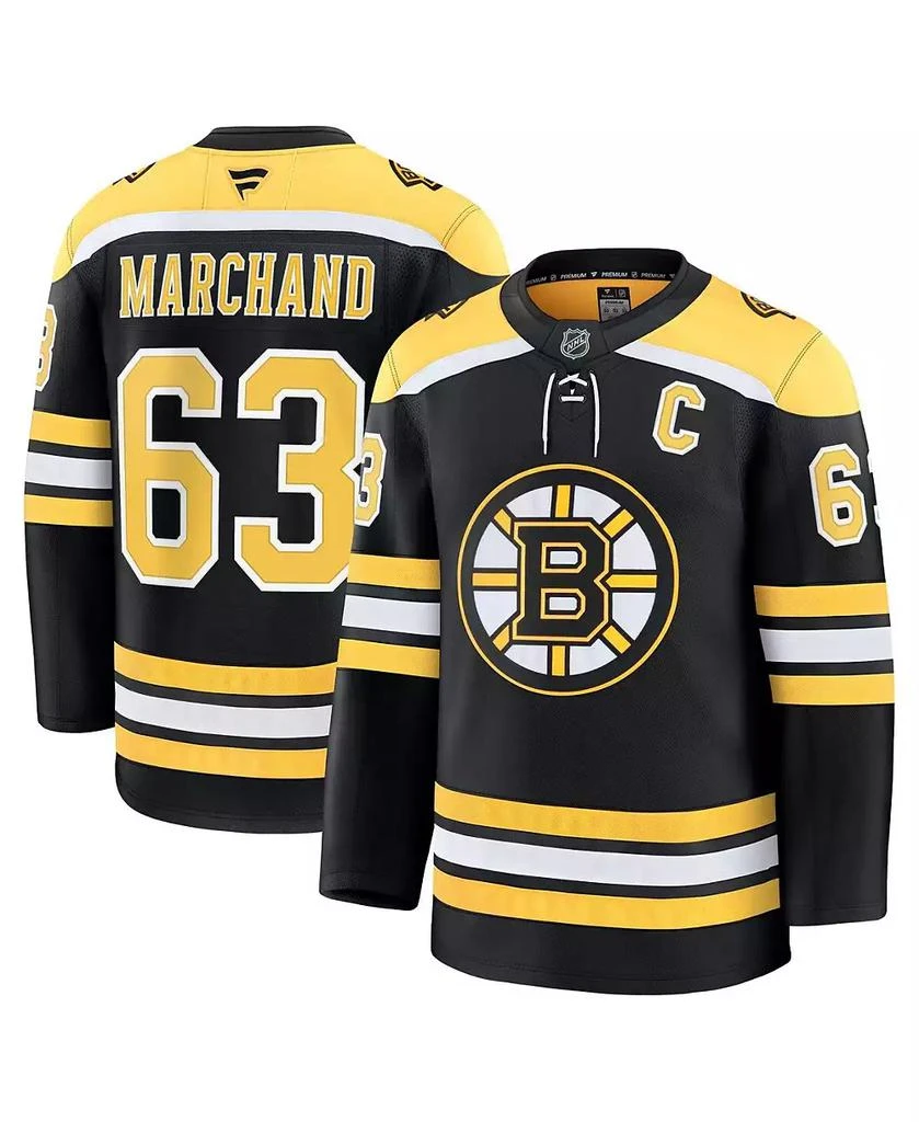 商品Fanatics|Men's Brad Marchand Black Boston Bruins Home Premium Jersey,价格¥1704,第1张图片