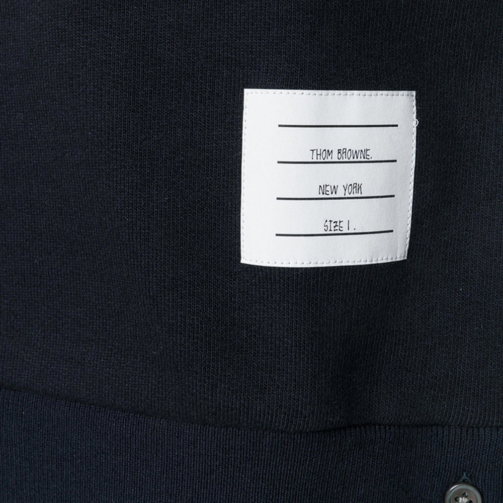 Thom Browne 男士海军蓝条纹装饰套头卫衣 MJT085A-03377-415商品第5张图片规格展示