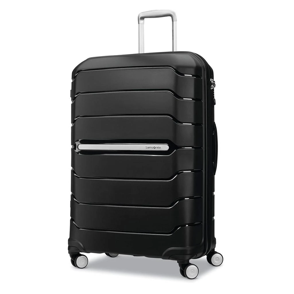 商品Samsonite|Samsonite Freeform Hardside Expandable with Double Spinner Wheels, Checked-Large 28-Inch, Black,价格¥1215,第1张图片