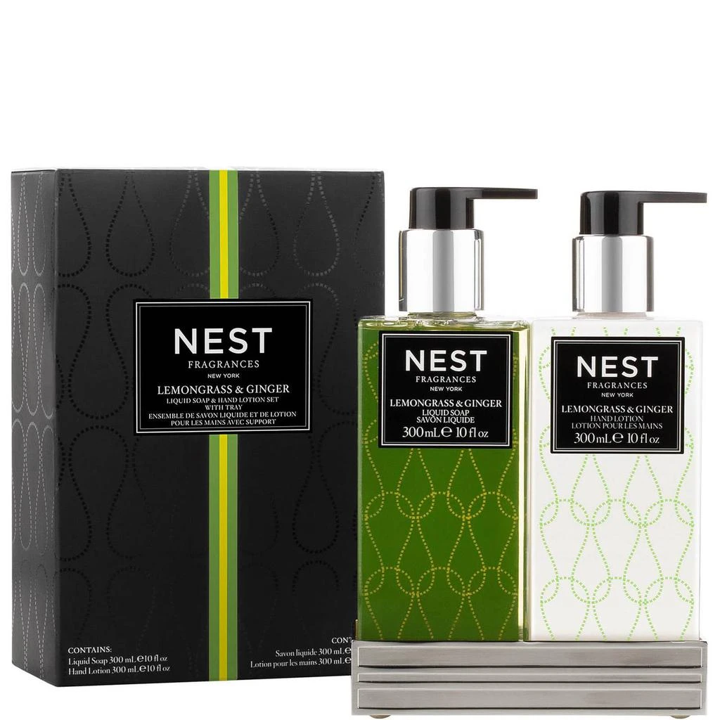 商品NEST New York|NEST Fragrances Lemongrass & Ginger Liquid Soap & Hand Lotion Set 10 oz,价格¥390,第1张图片