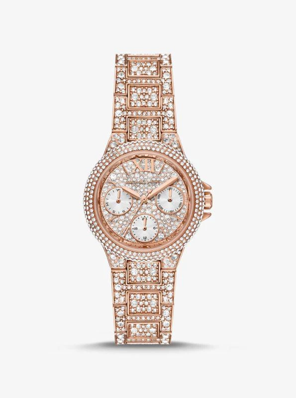 商品Michael Kors|Mini Camille Pavé Rose Gold-Tone Watch,价格¥1963,第1张图片