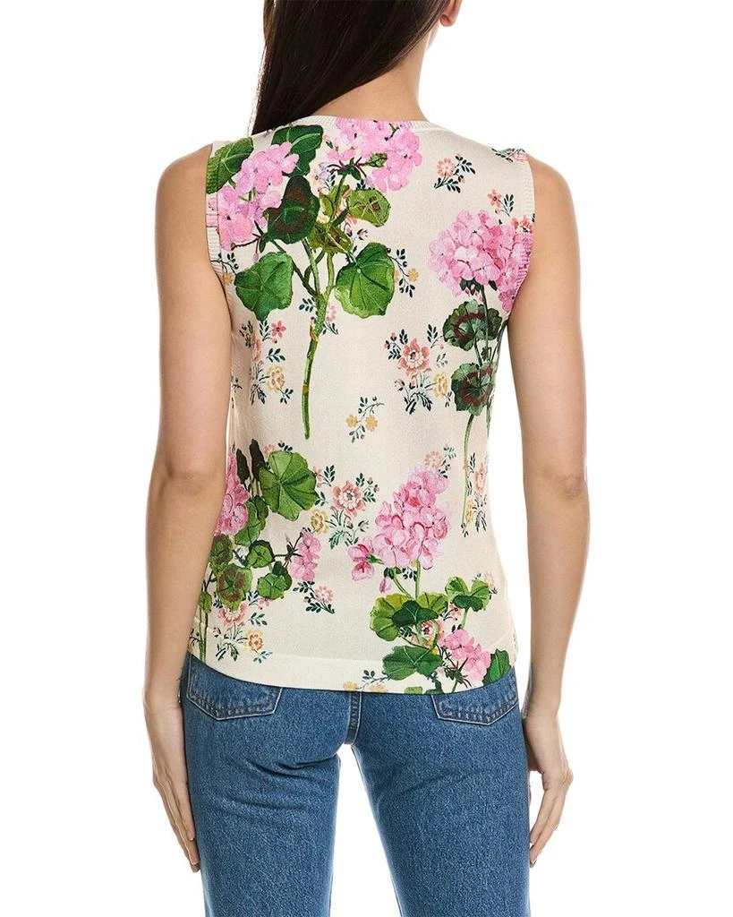 商品Oscar de la Renta|Oscar de la Renta Geranium Wall Paper Printed Tank,价格¥3675,第2张图片详细描述