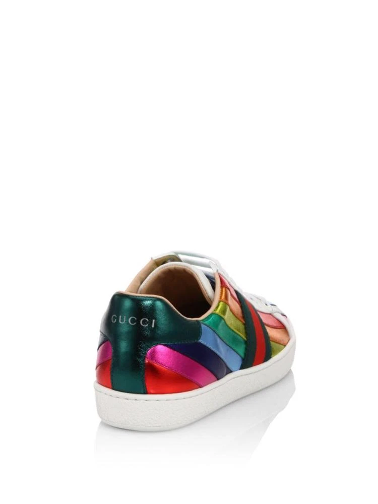 商品Gucci|New Ace Metallic Rainbow Sneakers,价格¥4650,第2张图片详细描述