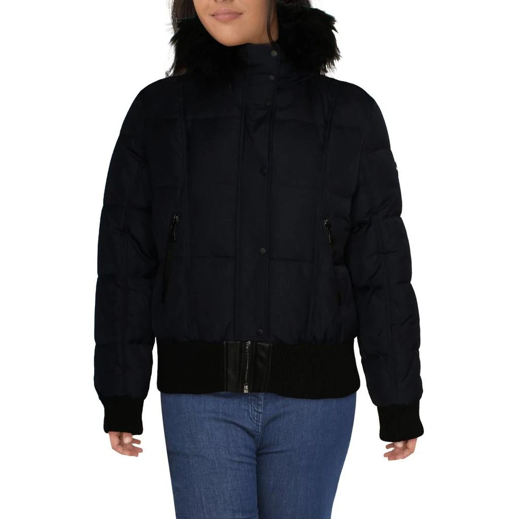 商品Vince Camuto|Vince Camuto Women's Quilted Down Fill Bomber Coat with Faux Fur Trim Hood,价格¥357,第2张图片详细描述