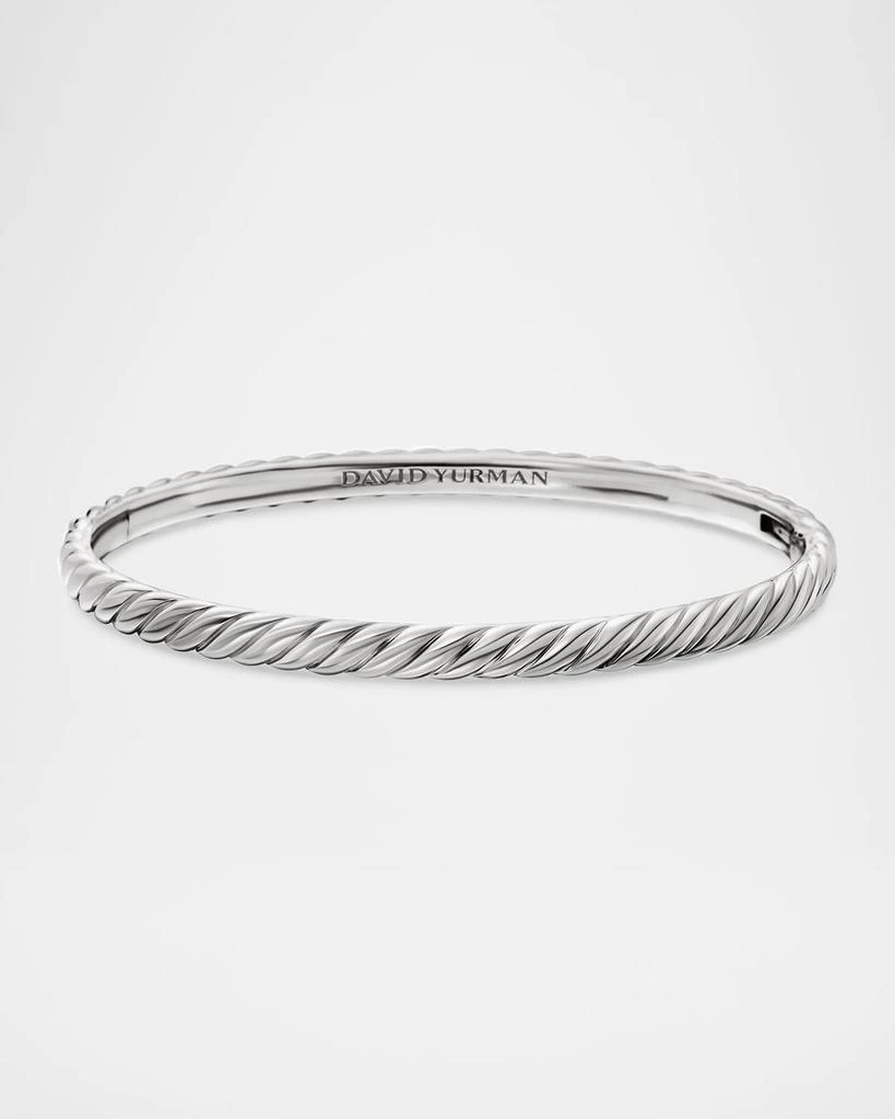 商品David Yurman|Sculpted Cable Bracelet in 18K White Gold, 4.5mm,价格¥42942,第5张图片详细描述