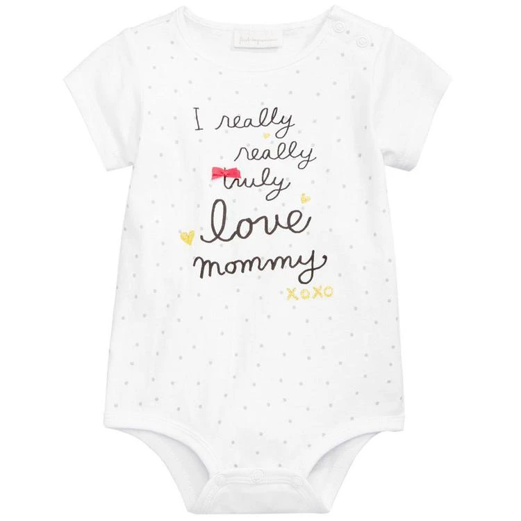 商品First Impressions|Love Mommy Bodysuit, Baby Girls, Created for Macy's,价格¥30,第1张图片