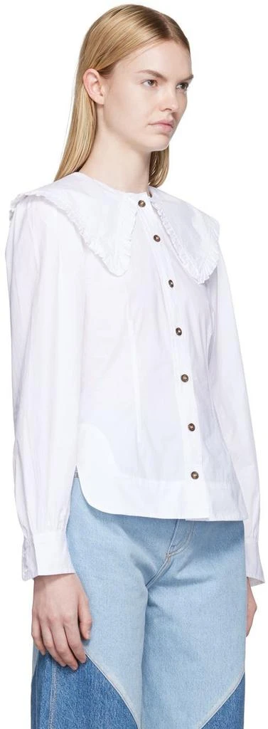 商品Ganni|White Organic Cotton Shirt,价格¥990,第2张图片详细描述