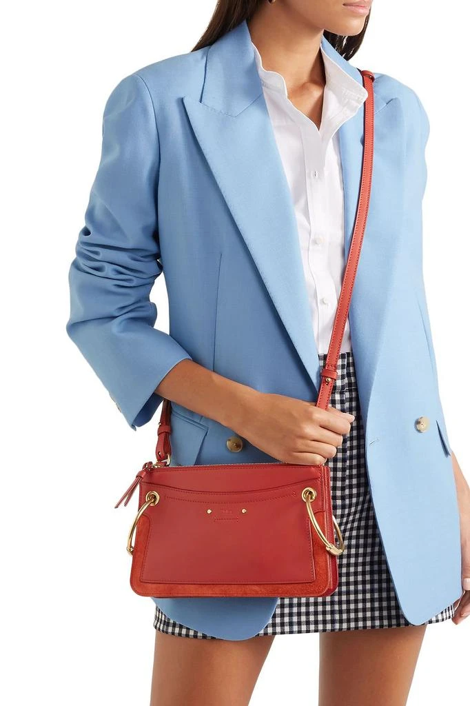 商品Chloé|Roy mini leather and suede 单肩包,价格¥2788,第2张图片详细描述