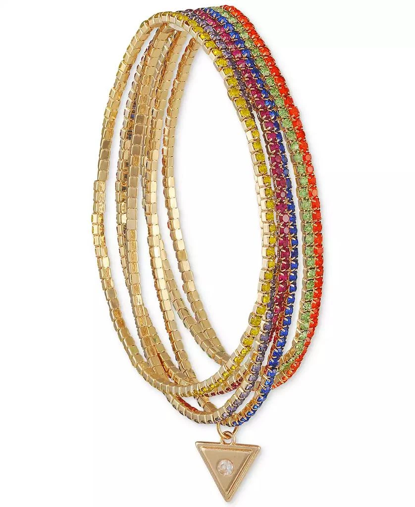 商品GUESS|Silver-Tone 6-Pc. Set Crystal Stretch Bracelets,价格¥124,第2张图片详细描述