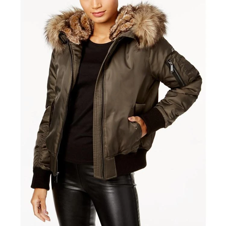 商品BCBG|Faux-Fur-Trim Bomber Coat,价格¥1347,第1张图片