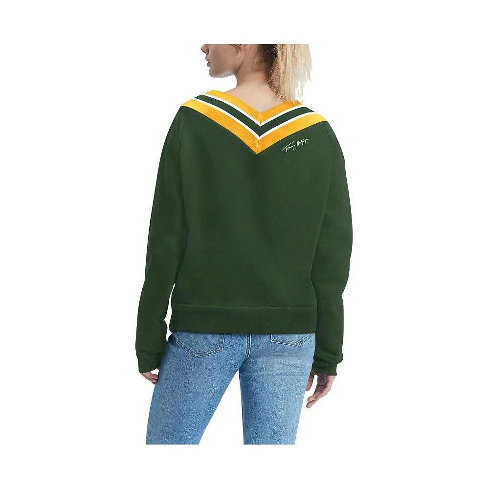 商品Tommy Hilfiger|Women's Green Green Bay Packers Heidi V-Neck Pullover Sweatshirt,价格¥625,第2张图片详细描述
