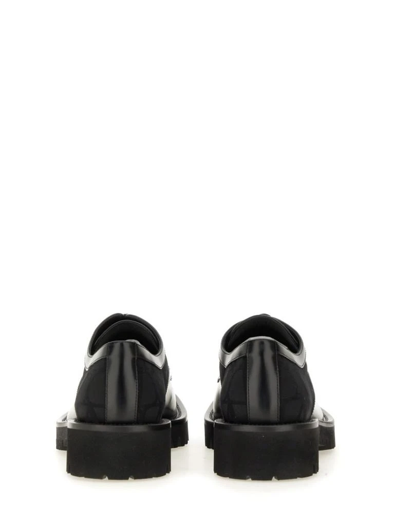 商品Valentino|Polished Leather Derby Shoe With Textured Detailing,价格¥4651,第4张图片详细描述