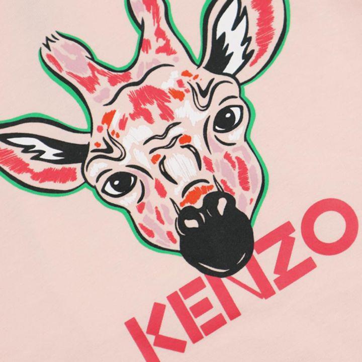 商品Kenzo|Pink Giraffe Motif Infant Long Sleeved T Shirt,价格¥489-¥533,第4张图片详细描述