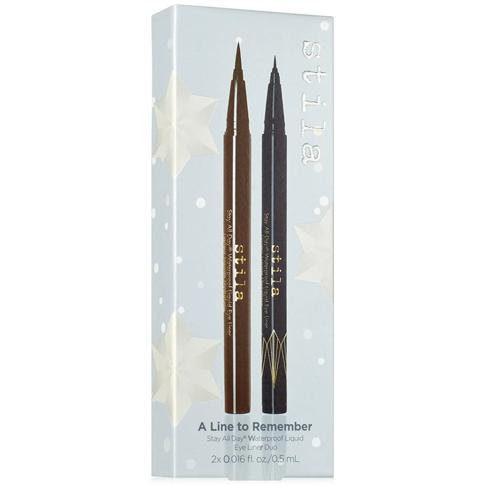 商品Stila|A Line To Remember Stay All Day Waterproof Liquid Eye Liner Set,价格¥247,第2张图片详细描述