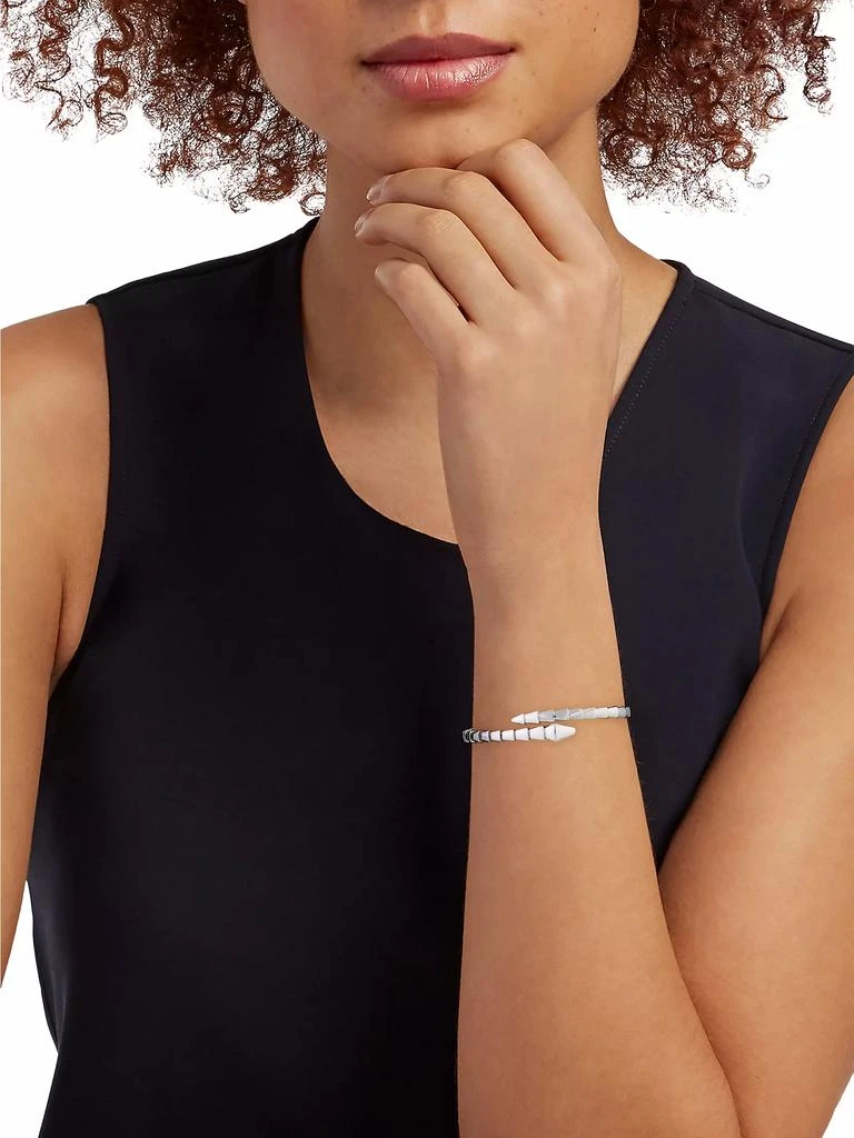 商品BVLGARI|Serpenti Viper 18K White Gold Wrap Bracelet,价格¥56458,第2张图片详细描述