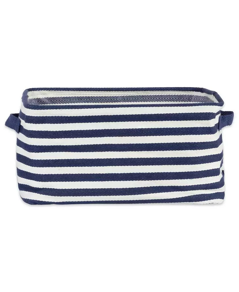 商品Design Imports|Polyethylene Coated Herringbone Woven Cotton Laundry Bin Stripe French Rectangle Small Set of 2,价格¥285,第3张图片详细描述