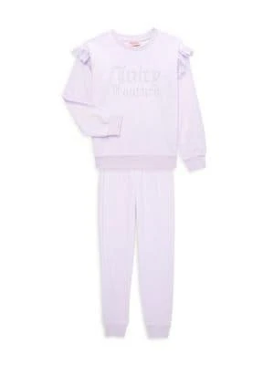 商品Juicy Couture|​Girl’s 2-Piece Velour Sweatshirt & Joggers Set,价格¥280,第1张图片