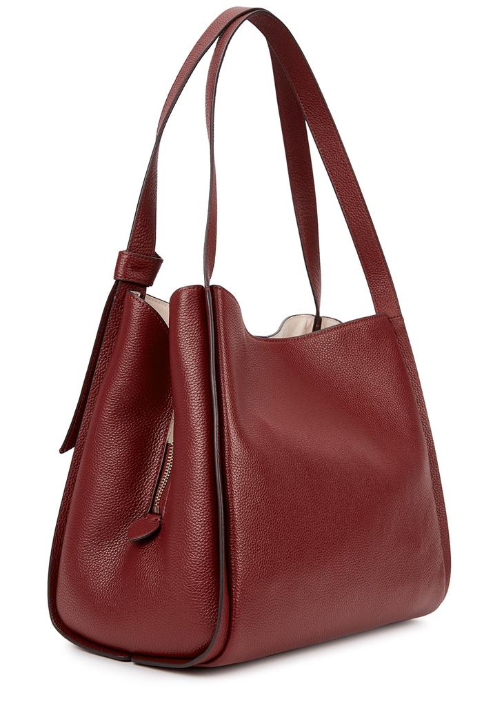 Knott large burgundy leather shoulder bag商品第2张图片规格展示