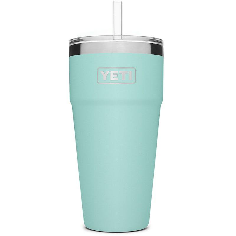 Rambler 26 oz. Stackable Cup with Straw Lid Turquoise (Brown)商品第1张图片规格展示