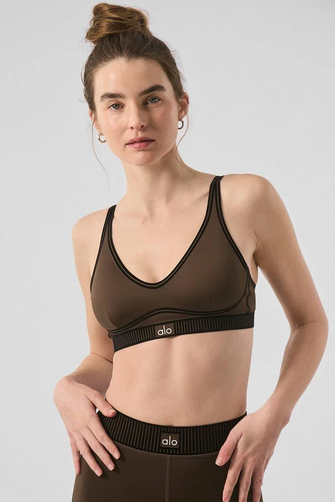 商品Alo|Airlift Line Up Bra - Espresso,价格¥581,第4张图片详细描述