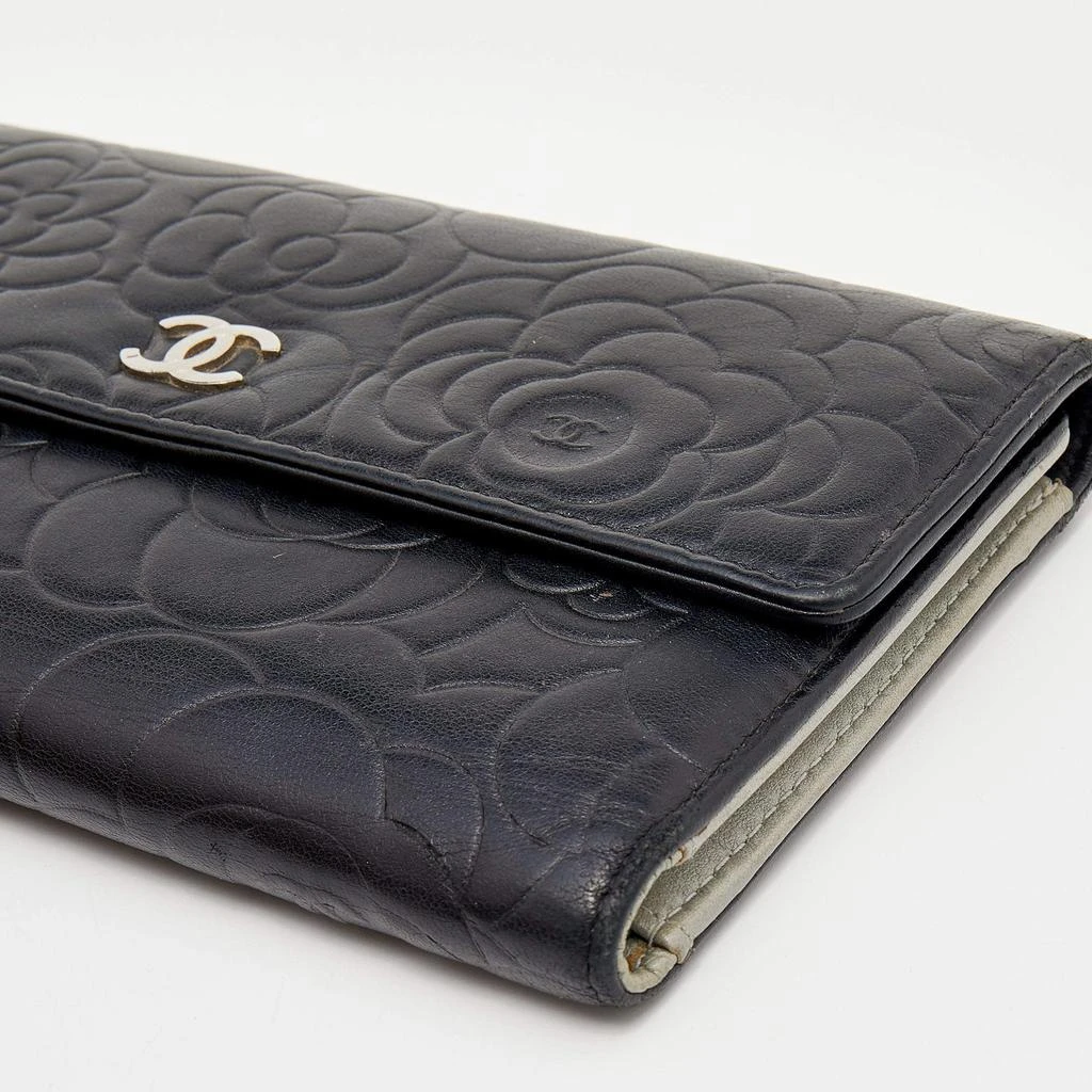 Chanel Black Leather Camellia Flap Wallet 商品