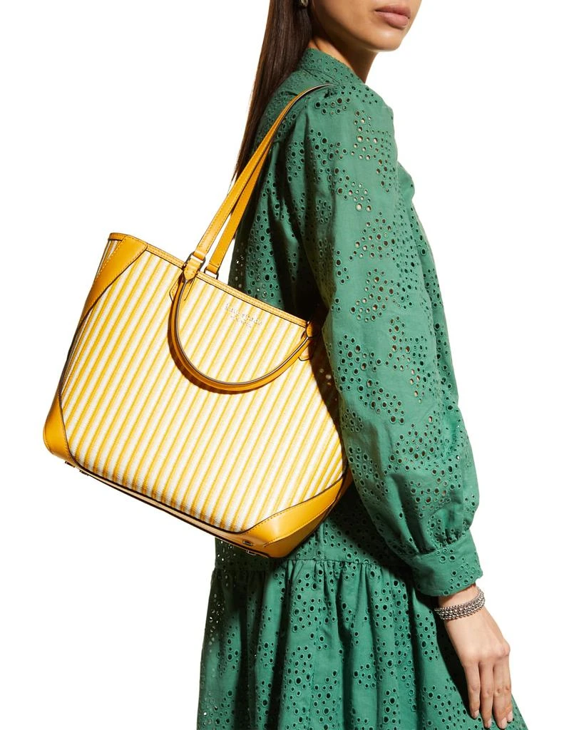 商品Kate Spade|buddie small striped straw tote bag,价格¥1250,第2张图片详细描述