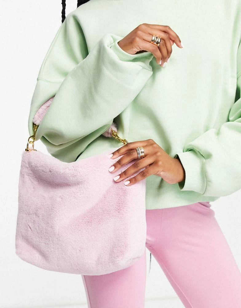 商品UGG|UGG Duffy faux fur tote in tide wild lavender,价格¥471,第4张图片详细描述