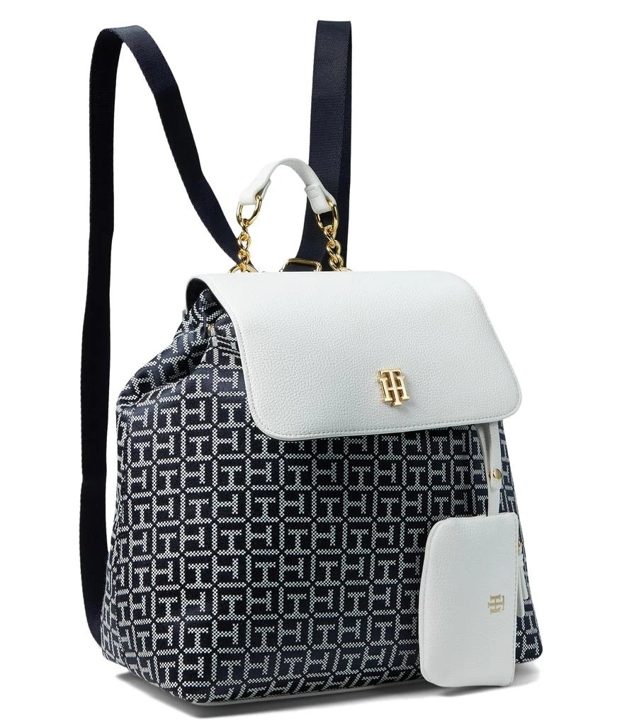 商品Tommy Hilfiger|Maxine II Flap Backpack w/ Hangoff Square Monogram Jacquard,价格¥685,第1张图片