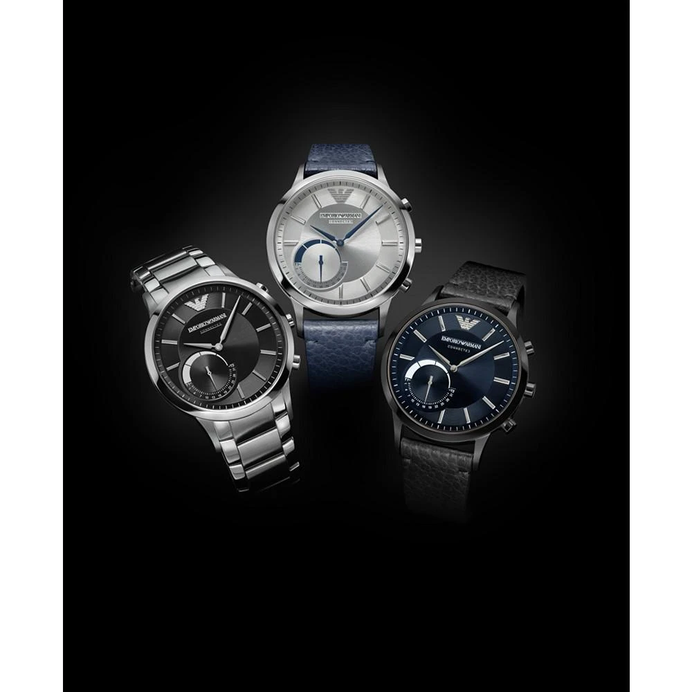 商品Emporio Armani|Men's Black Stainless Steel Bracelet Hybrid Smart Watch 43mm ART3001,价格¥2591,第3张图片详细描述