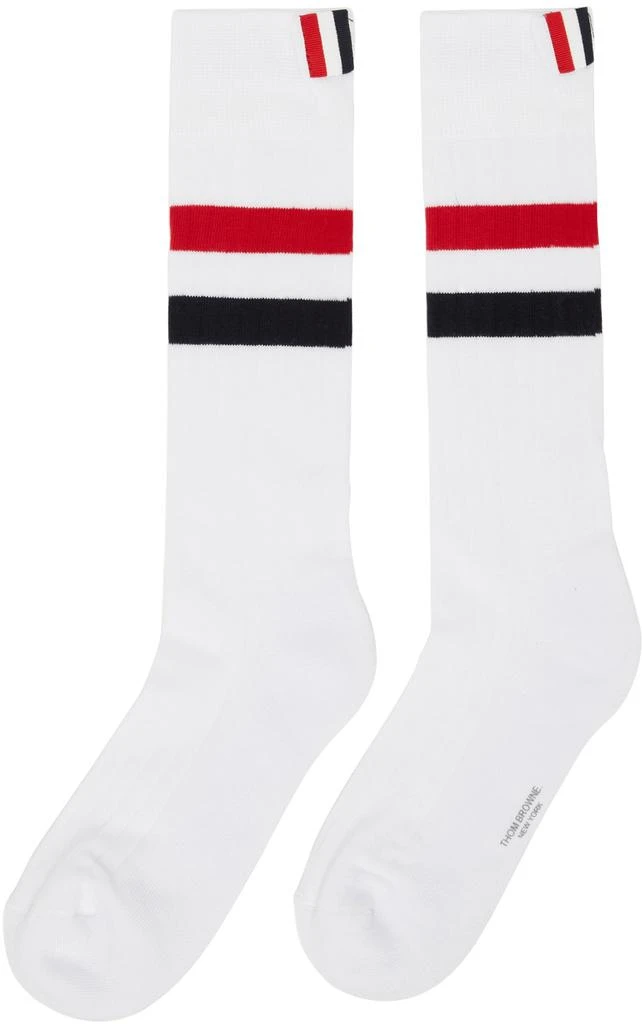 商品Thom Browne|White RWB Stripe Athletic Socks,价格¥962,第2张图片详细描述