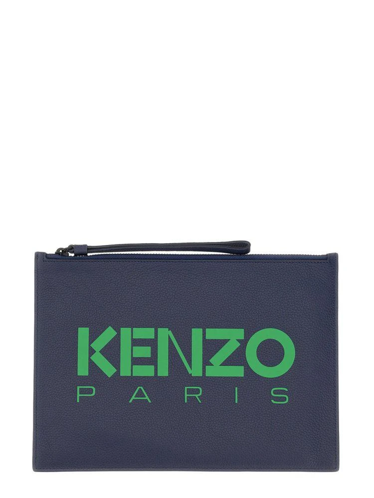 商品Kenzo|Kenzo Logo-Printed Zipped Clutch Bag,价格¥1498,第1张图片