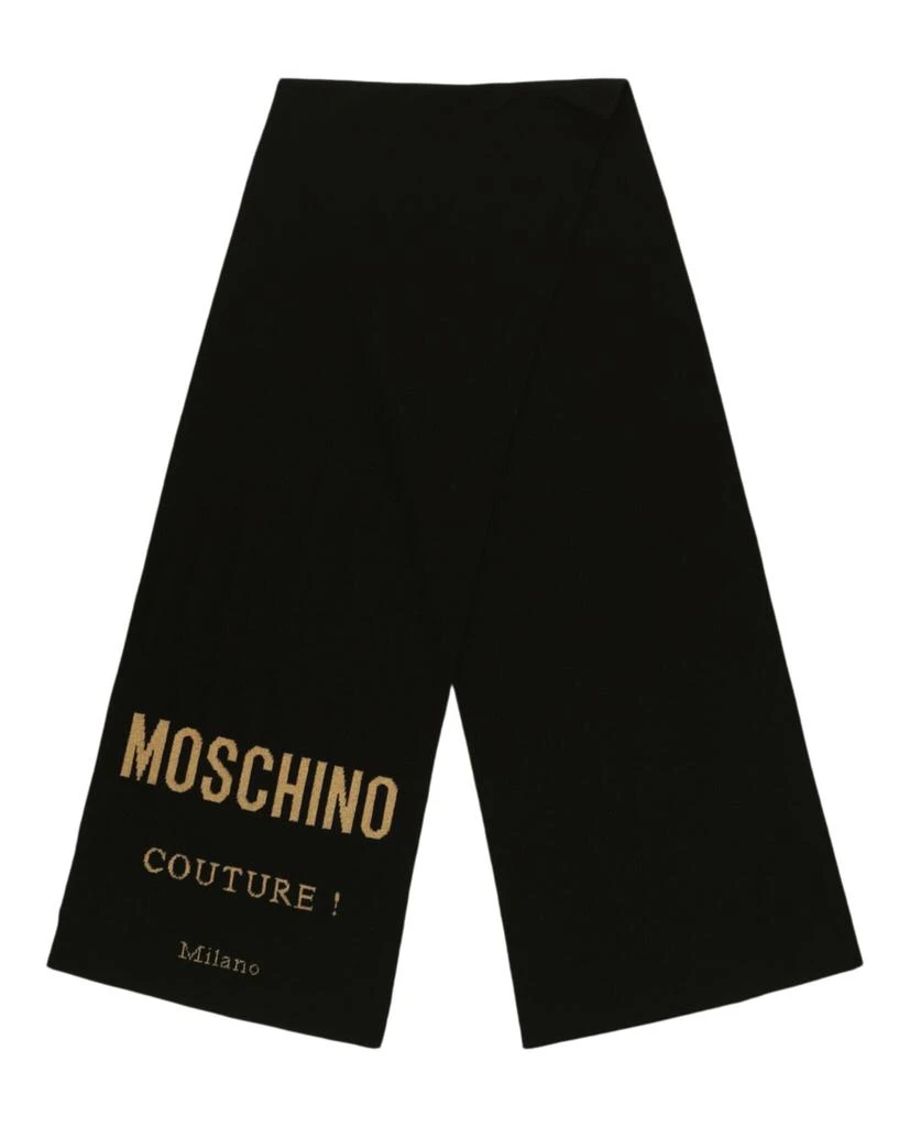 商品Moschino|Logo Embroidered Wool Scarf,价格¥462,第2张图片详细描述