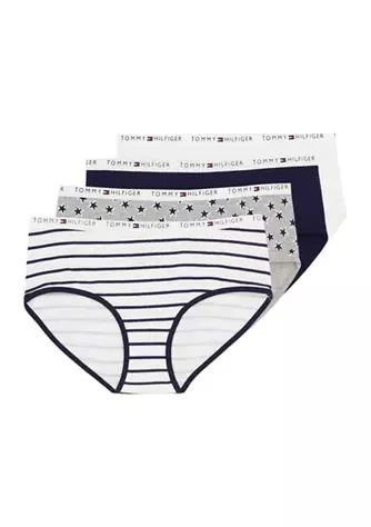 商品Tommy Hilfiger|Hilfiger Girls 7 16 Hipsters   4 Pack,价格¥104,第1张图片
