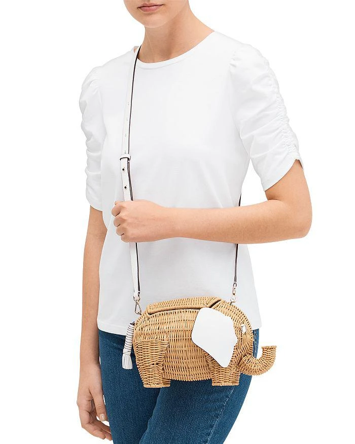 商品Kate Spade|Tiny Wicker 大象藤编包,价格¥2217,第2张图片详细描述