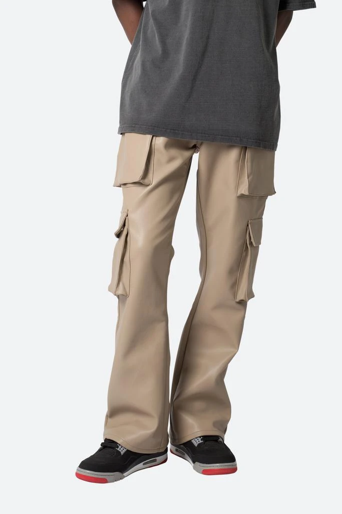 商品MNML|Leather Double Snap Cargo Pants - Khaki,价格¥576,第2张图片详细描述