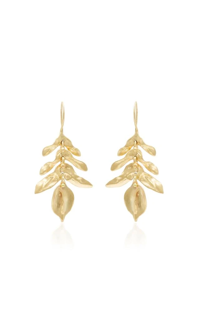 商品Ten Thousand Things|Ten Thousand Things - Short Wild Fern 10K Yellow Gold Earrings - Gold - OS - Moda Operandi - Gifts For Her,价格¥12284,第1张图片