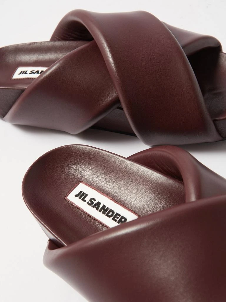 Padded leather platform slides 商品